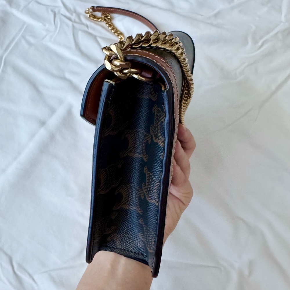 WALLET ON CHAIN MARGO IN TRIOMPHE CANVAS AND CALFSKIN AUTHENTIC - Picture 6 of 13